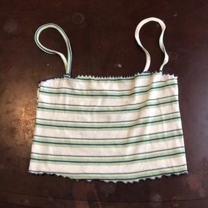 Green and blue cropped tank top